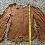 Young Fabulous and Broke Young, Fabulous & Broke brown long sleeve satin top size M Photo 8