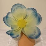 Handmade blue floral hat. This hat was made for the stage in the theater. Photo 3