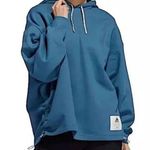Adidas  Blue French Terry Cinch Pullover Hoodie Size Large NWOT Photo 2