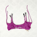 Victoria's Secret NWT  Purple Polka Dot Bow Garter Belt Photo 4
