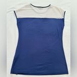 Ralph Lauren Lauren  Women’s Sleeveless Navy Blue Top – Mesh Yoke, Size S Photo 2
