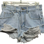 SheIn  short shorts denim jeans distressed size 26 stretch festival concert Photo 0