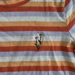 Madewell  Daisy Embroidered Northside Vintage Tee in Broadway Stripe Size XS Photo 6