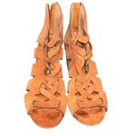 Zodiac Cognac Suede Camila Women’s Cut Out Open Toe Booties Photo 1