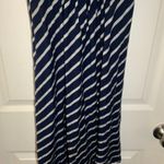 Gilli Navy/Grey Striped V Neck Short Sleeve Dress Small Photo 10