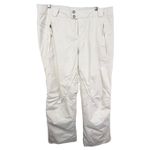 Columbia Large Ski Pants Omni Tech Waterproof Fleece Lined Snow Winter White C Photo 15