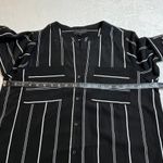 Romeo + Juliet Couture Striped Button Up High Low Hem Tunic Shirt Size L Photo 6