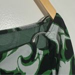 ZARA NWT One Shoulder Abstract Top Green/Black/White Size Medium Photo 3