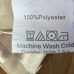 Tracies Satin Checkered Long Sleeve Button Up Shirt Top Women's XL Gold Photo 3