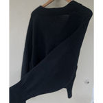 Mate the Label Organic Knit Cardigan Womens M/L Jet Black Chunky Thick Oversized Photo 5