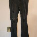 SheIn sxy black skinny flare raw hem Distressed jeans size 28x32 Photo 0