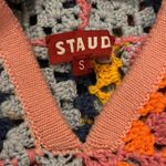 STAUD Calla Crochet Hoodie Sweater in Pastel Multi Photo 7