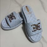 Sam Edelman  Light Blue Quilted Slides with Tortoise Detail Photo 2
