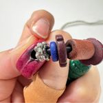 Colorful Multi Color Wood Bead Leather Extra Long Necklace Womens African Style Pink Photo 6