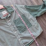Abercrombie & Fitch  green two toned striped button down shirt Photo 2