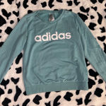 Adidas Women's Teal Crew Neck Sweater Photo 0