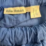 Roller Rabbit Blue Embroidered Trim Cropped Flowy Pants Size XS Photo 5
