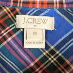 J.Crew Shirt Womens XS Blue Red Plaid 100% Cotton Long Sleeve Button-Up Preppy Photo 3