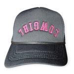 Cowgirl Upside Down Trucker Hat Black Photo 0