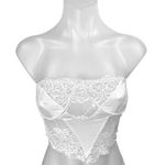 Princess Polly  White Floral Lace Sleeveless Bandeau Corset Bustier Crop Top 2 Photo 0