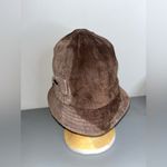 Nine West Women’s Vintage Faux-Suede Brown Bucket Lined Hat Fall/Winter Cap Photo 4