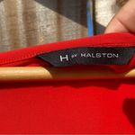 H by Halston H Halston Cardinal Red Regular Jet Set Jersey Wide-Leg Jumpsuit Lace Sleeves Photo 7