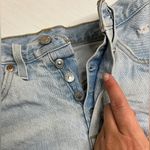 Levi's 501 Button Fly Denim Jean Shorts Cutoffs High Waisted Rise Festival 26 Photo 1