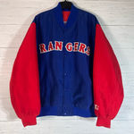 Starter Vintage 90s Texas Rangers  Nylon Bomber Big Logo Jacket XL READ Photo 0
