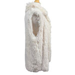 Betsey Johnson Vest Cream Fuzzy Sleeveless Size XL Photo 3