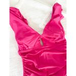 J.Crew | NWT | Ruched ruffle one-piece swimsuit in Radiant Fuchsia | Sz 2 Photo 2
