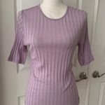 Vince Ribbed Elbow Sleeve Crew Neck Top Photo 7