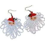 Host Pick 🤟🏻🤘🏻Beaded Jolly Saint Nick Earrings for Pierced Ears Red Photo 0