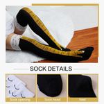 Crazy Socks Chicken Leg Feet Novelty Socks Black Photo 2