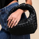 Urban Expression Urban Expressions Black Woven Hand Bag Photo 2