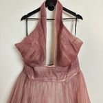 Mac Duggal Multicolor Glitter Ombre Halter Neck Ballgown in Charcoal Ombre US 14 Photo 5