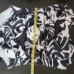 Ekouaer  Black and White Tropical Print Ruched One-Piece Swimsuit NWT Size Large Photo 10
