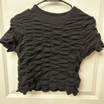 House of Harlow Black Bubble Knit Shirt Photo 0