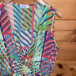 Blue Blush tropical bright romper Photo 2