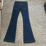 Free People  Blue Denim Western Bell Bottom Flare Jean Size 24 Photo 9