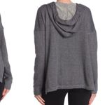 Max Studio  Tunic Hoodie Striped Hooded High/low Funnel Neck Burgundy Casual Cute Photo 6