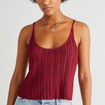 Free People NWT ‘Get To Know You’ back tie cropped knit cami, size medium Photo 2