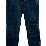 Madewell SKINNY SKINNY Rebel Wash Black Denim Jeans Moto Ankle Zipper Size 29 Photo 0