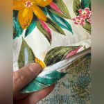 Vintage 90s jungle floral denim cotton jean shorts, size 4/6 Pink Photo 3