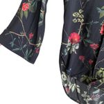 ZARA  Women Top S Navy Floral Popover Whimsigoth Cottagecore Gardencore Travel‎ Photo 5