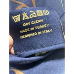 Vintage Macho Silk Scarf With Colorful Abstract Design Made In Turkey Designed I Blue Photo 5