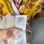 Donna Morgan Women’s Floral Print Yellow Dress Belted size 14 Photo 8