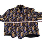 ZARA Macedonia Print Asymmetrical Hem Cropped Top Womens Large Purple & Yellow Photo 3