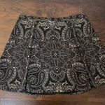 Haute Hippie black & cream paisley silk mini skirt size 10 Photo 1