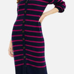 Loft Ann Taylor Women's Striped Cardigan Knit Sweater Dress Size M Photo 0