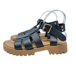 275 Central Isaiah Sandals Fisherman Chunky Leather Black Size 40 US 10 Photo 12